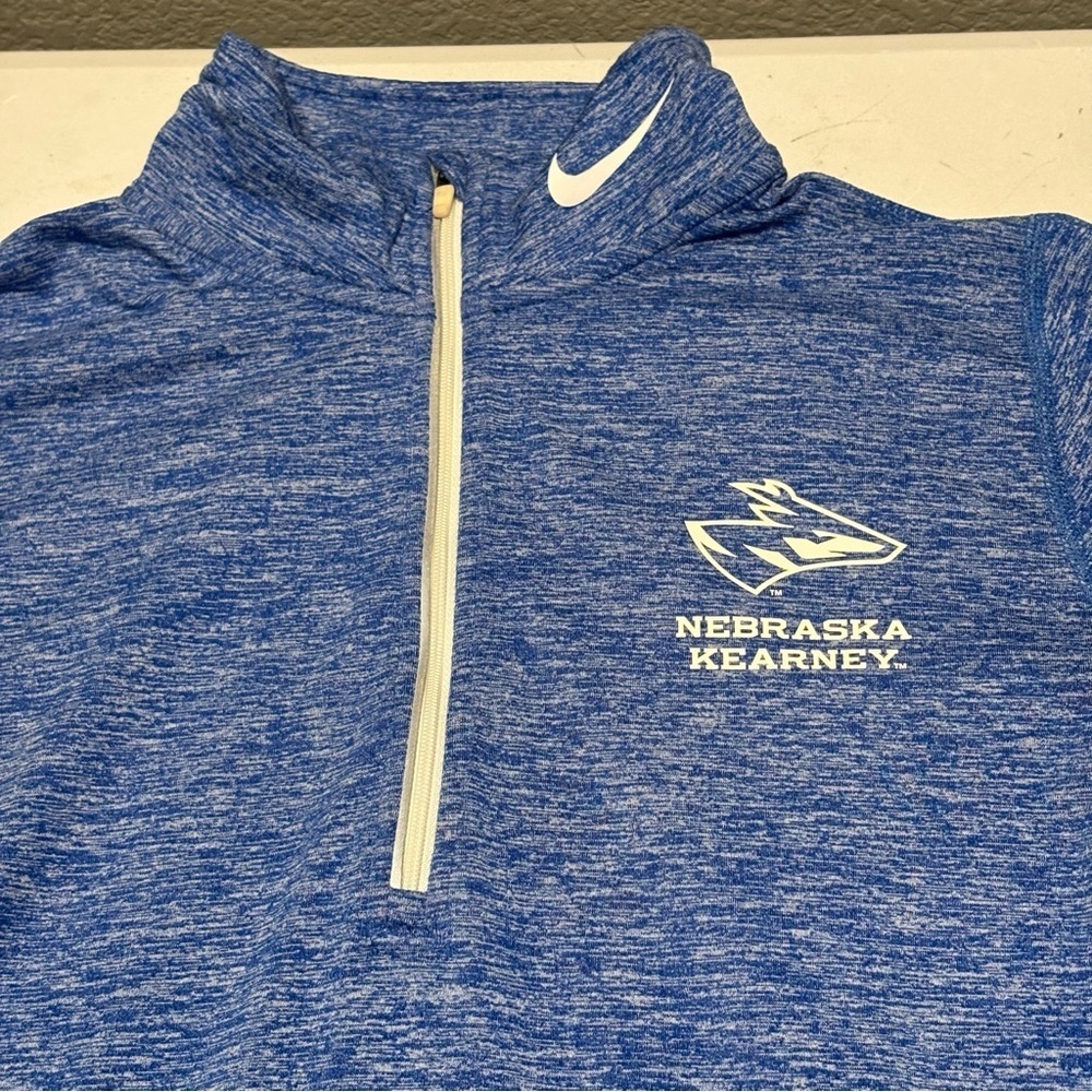 Nike Women's Heathered Blue Quarter-Zip Sweatshirt - Picture 5 of 12